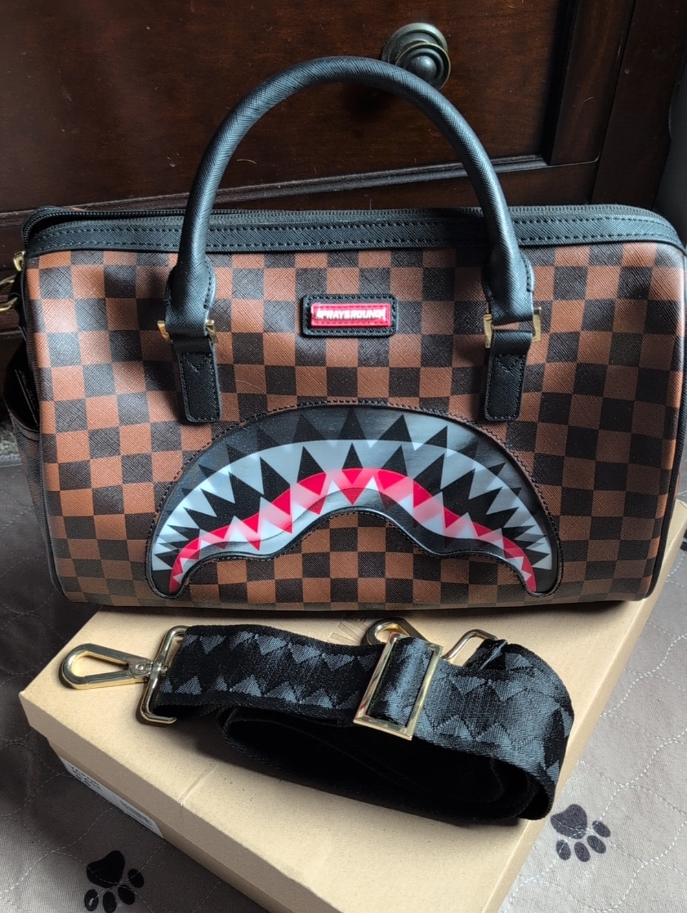 Sprayground Lenticular Effects Mini Duffle Handbag Travel Luggage Handbag